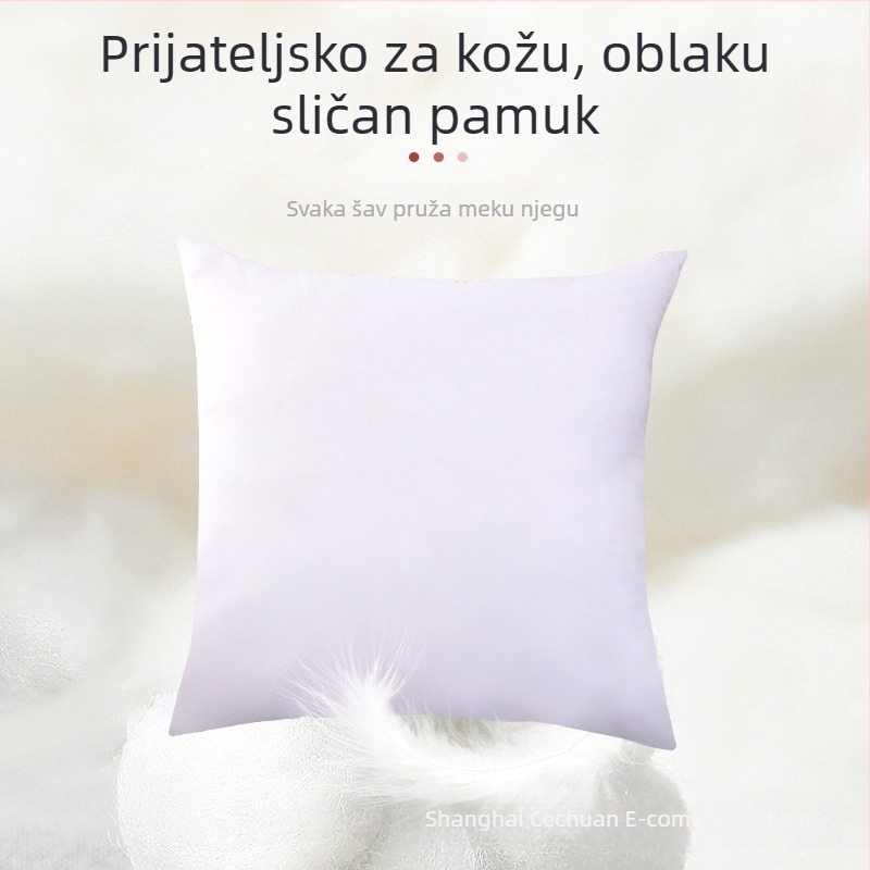 Jadro jastuka – navlaka od poliestera, punilo od poliesternih vlakana, šivanje splicing, moderni minimalistički stil