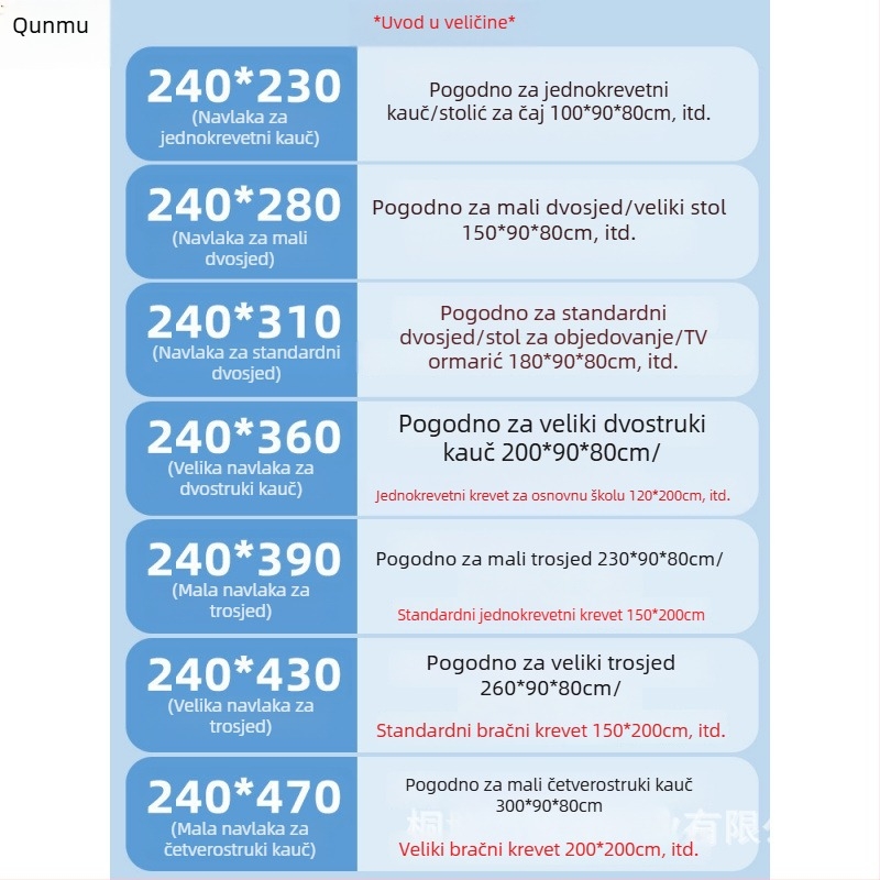 Jednokratna zaštitna navlaka za kauč s elastičnim otvorom