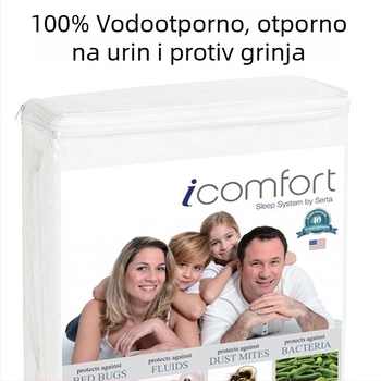 Prozračan vodootporan zaštitnik madraca za djecu, zaštita od urina i grinja, duljina 1,8 m