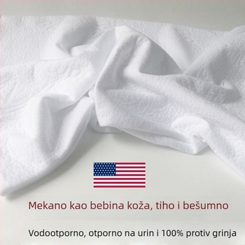 Prozračan vodootporan zaštitnik madraca za djecu, zaštita od urina i grinja, duljina 1,8 m