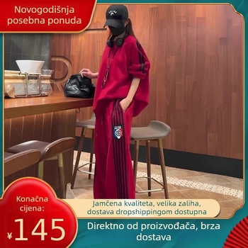 Ženski dvodijelni casual sportski set s dugim rukavima i hlačama, pamuk, zimsko izdanje 2024