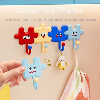 ABS ljepljiva kuka, bez bušenja, nosivost 1–3 kg, zidna montaža, jednostavna kuka