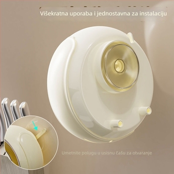 Zidni spremnik za jednokratne vrećice za čuvanje hrane | ABS+PET+TPR, 99% novi plastični materijal