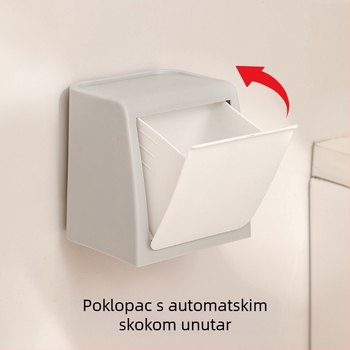 Kutija za pohranu higijenskih uloška u japanskom stilu, zidna, PP materijal, 100% novi plastik, težina 346,7 g
