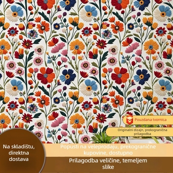 Tapete za oblaganje zidova - samoljepljiva, PVC materijal, cvjetni uzorak, stil laganog luksuza, premium razina