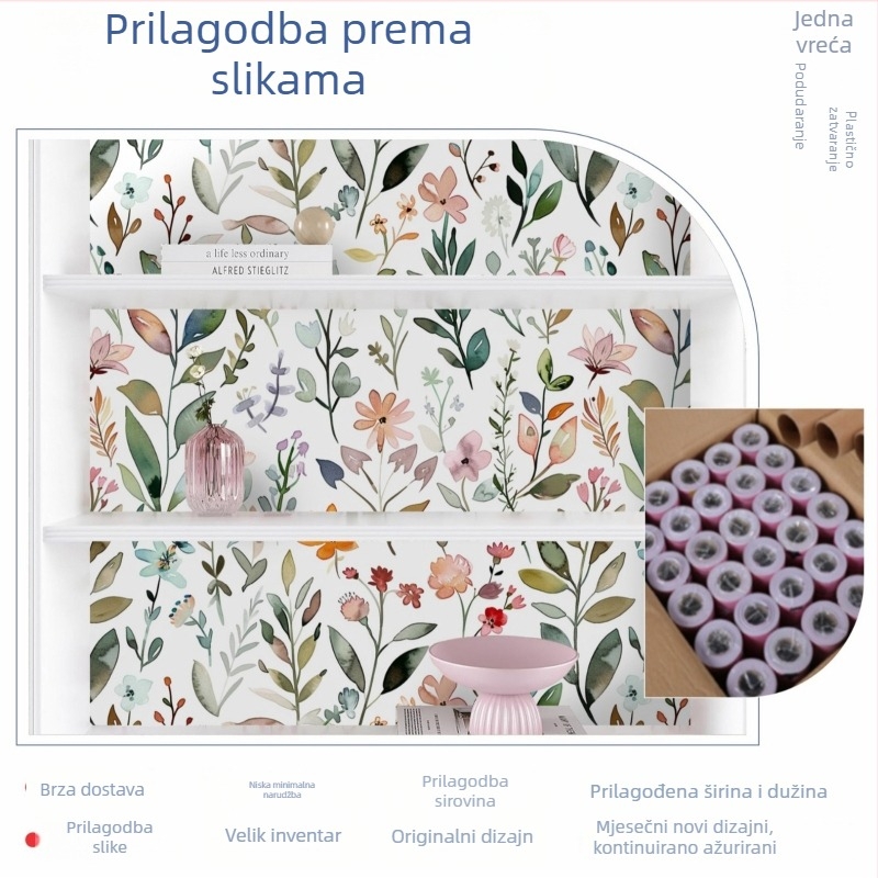 Tapete Delphino, otporan na vlagu, PVC, višeslojna struktura, premium, stil laganog luksuza, uzorak dizajn