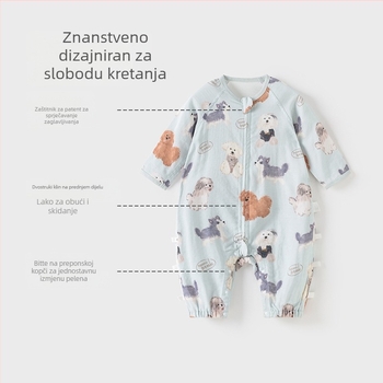 Dječji spavaći vreć s podjelom nogu, prozračna mreža, dugi rukavi, duljina 80 cm, za uzrast 1–3 godina