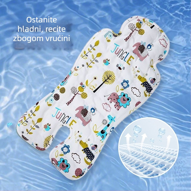 Sjedalo za dječji kolica – rashladna jastučnica s ledenim zrncima, pamuk, Zhi'erle, univerzalno za kolica T6