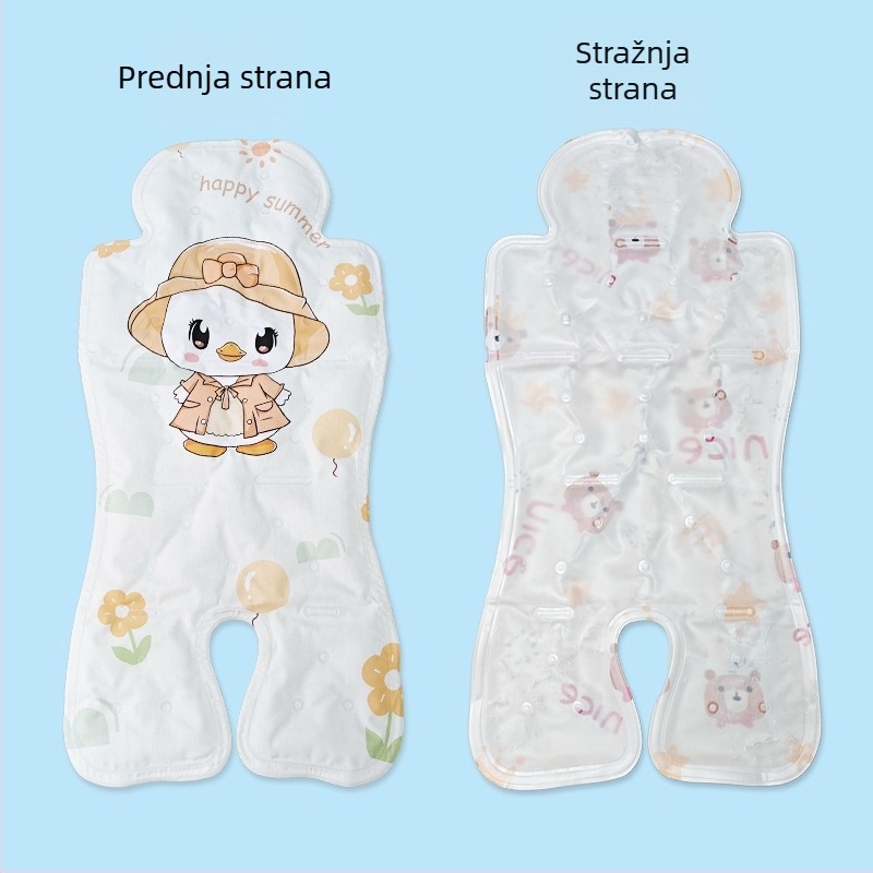 Sjedalo za dječji kolica – rashladna jastučnica s ledenim zrncima, pamuk, Zhi'erle, univerzalno za kolica T6