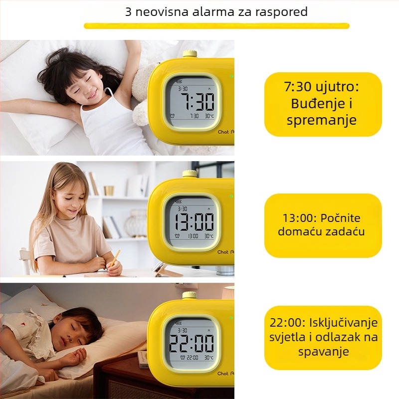 Tajmer za upravljanje vremenom s dvostrukim zaslonom – vizualni odbrojivač za učenike i djecu; LCD prikaz s pokazivačem i brojevima; napajanje baterijom; kućište ABS