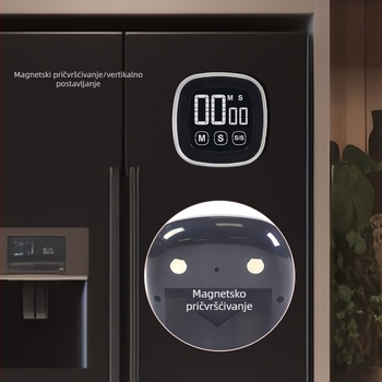 LCD s dodirnim zaslonom tajmer za upravljanje vremena, kvadratni ABS elektronički sat s alarmom, napajan baterijom