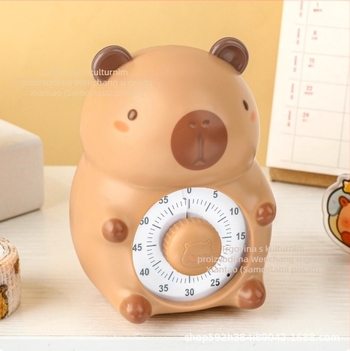 Snap Kapibara Vizualni Tiho Timer za Učenike – Mehanički Pogon, Brojevni Prikaz, Crtani Oblik, Kronograf, Ručno Napajanje