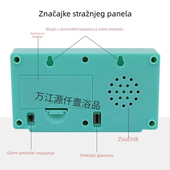 Tajmer odbrojavanja za masažu stopala s LCD zaslonom, alarmom, baterijskim napajanjem, plastično kućište