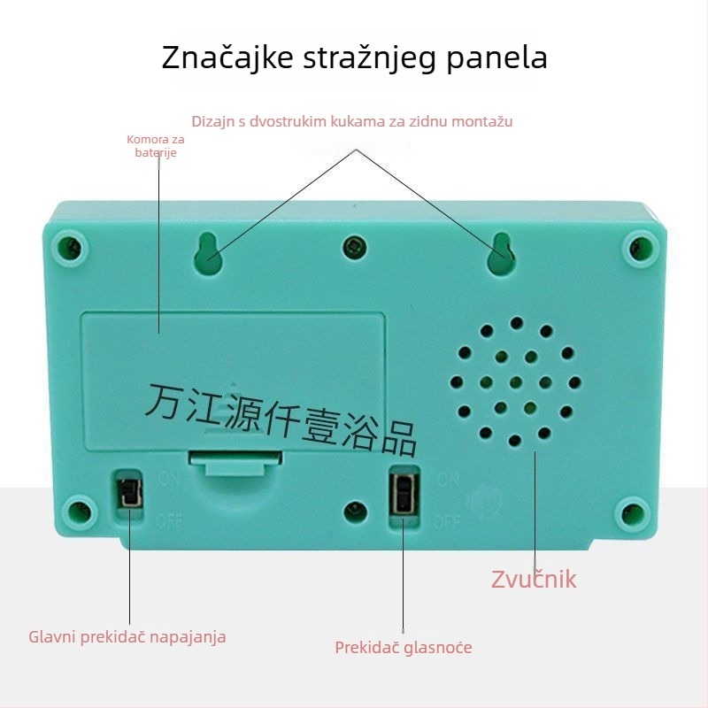 Tajmer odbrojavanja za masažu stopala s LCD zaslonom, alarmom, baterijskim napajanjem, plastično kućište