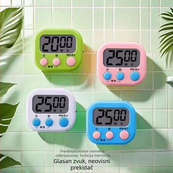 Kuhinjski štoperica u obliku automobila, analogni zaslon (pokazivač + brojke), pokret svjetlosnih valova, vanjsko napajanje