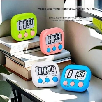 Kuhinjski štoperica u obliku automobila, analogni zaslon (pokazivač + brojke), pokret svjetlosnih valova, vanjsko napajanje