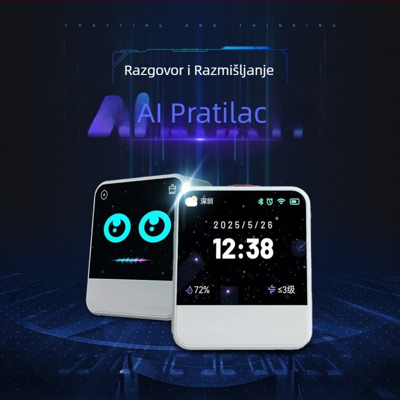 M3 AI glasni pametni budilnik s LED brojevnim zaslonom, napajanje baterijom, elektronički pogon