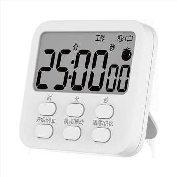 Elektronički odbrojivač s alarmom, četvrtasti plastični kućište, napajanje baterijom, za učenje i kuhinju