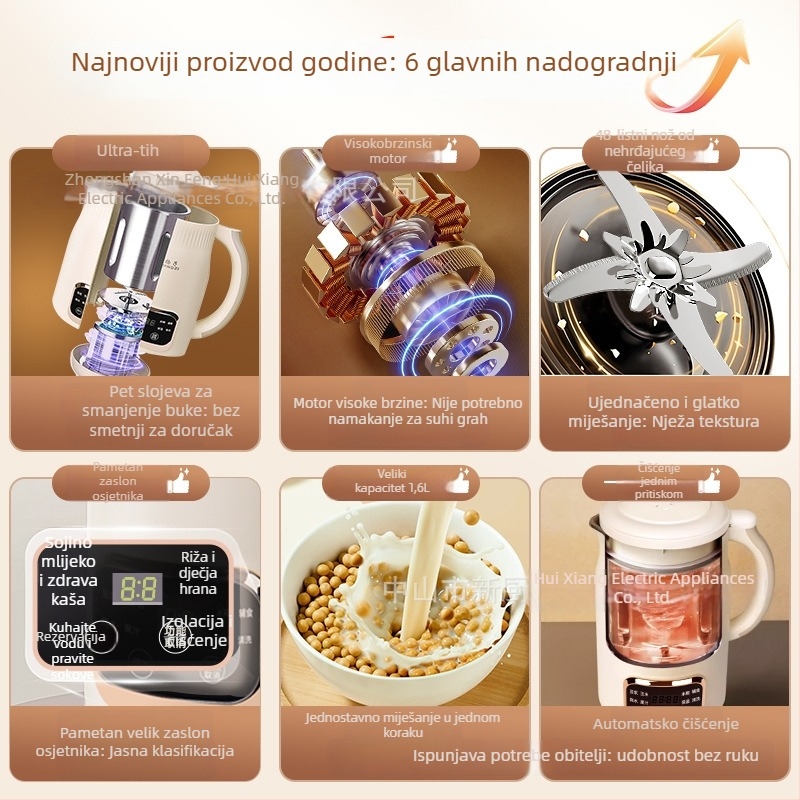 Yangzi kućni blender s tehnologijom rušenja stijene - bez ostataka, bez namakanja ili filtracije, automatsko čišćenje (HQD-009D-2)