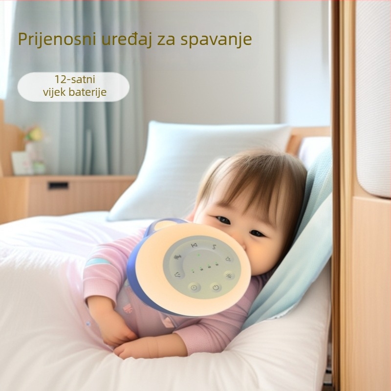 Noinco Baby Uređaj za Bijeli Šum za Spavanje – Prijenosni, Punljivi, Funkcije Tajmera i Glazbe, Bez Zaslona, Ugrađena Baterija, Trajanje baterije preko 12 sati, Kapacitet 500–800 mAh