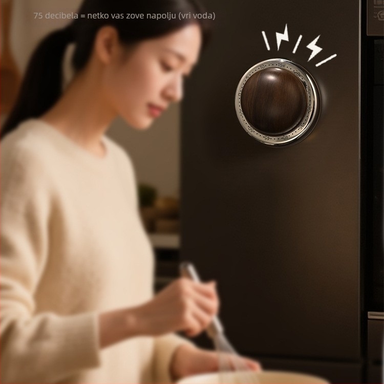 Mehanički magnetski kuhinjski timer s projekcijom i LED zaslonom – plastično kućište, vizualni alat za samodisciplinu djece