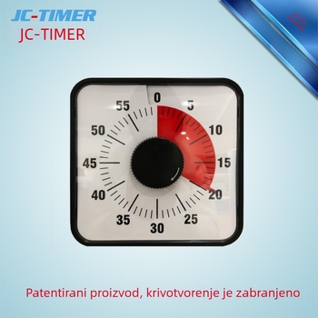 Mehanički kuhinjski štoper s podsjetnikom odbrojavanja i zidni naljepnica sat, ABS kućište, LED/analogni zaslon