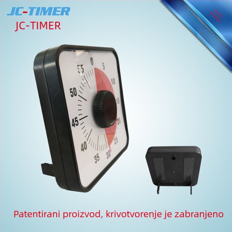 Mehanički kuhinjski štoper s podsjetnikom odbrojavanja i zidni naljepnica sat, ABS kućište, LED/analogni zaslon