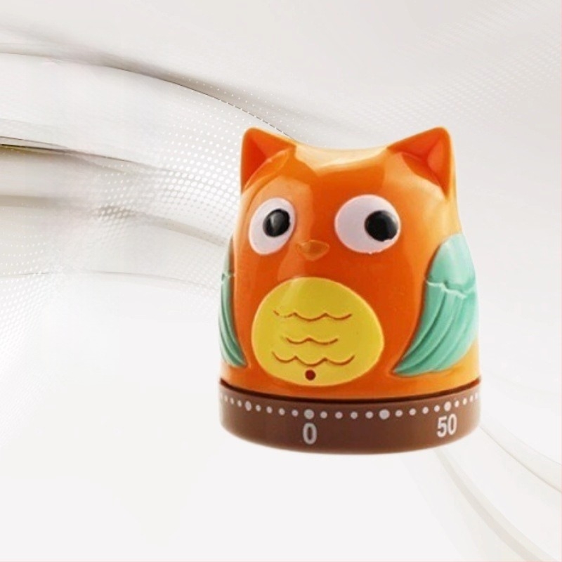 Mehanički kuhinjski timer s alarmom za učenje – odbrojavanje, mehanički pogon, pokazivački zaslon, plastično kućište, ručno navijanje