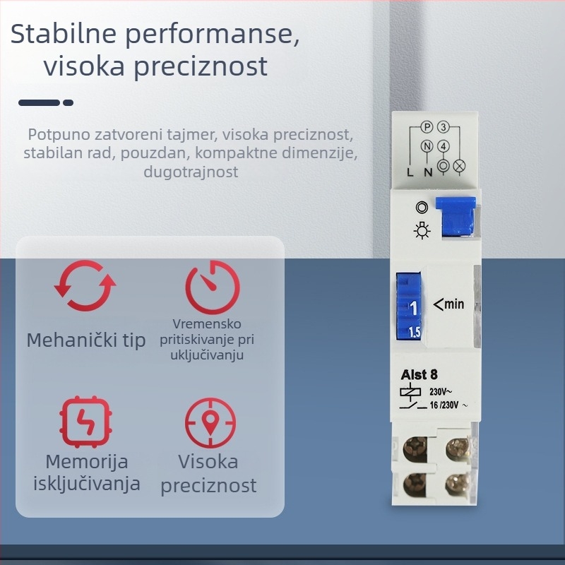 Mehanički tajmer ALST8 TM-ST1 TM-ST7, sedmominutni tajmer prekidač
