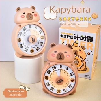 Kapibala tajmer za učenike – kuhinjski i učni tajmer s kronografom, baterijski, plastično ovalno kućište