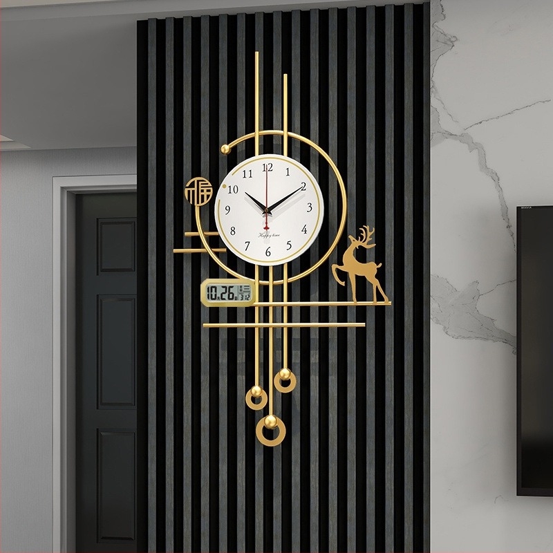 Wall Clock with Sapphire Case, Laminated Dial, Quartz Glass Mirror, Jump-Second Movement, Dry-Battery Powered