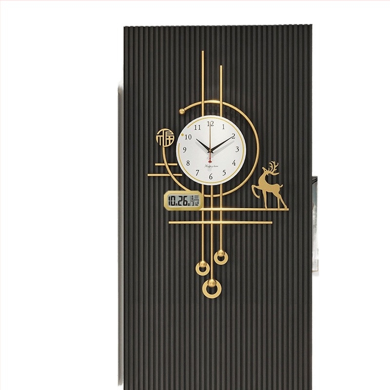 Wall Clock with Sapphire Case, Laminated Dial, Quartz Glass Mirror, Jump-Second Movement, Dry-Battery Powered
