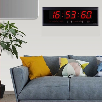 LED digitalni stolni sat s vječnim kalendarom, noćnim osvjetljenjem, alarmom, svjetskim vremenom i 24-satnim prikazom