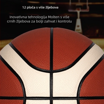 Molten PU košarkaška lopta — otporna na habanje, natjecateljska lopta za mlade, bez logotipa, pogodna za košarku i odbojku