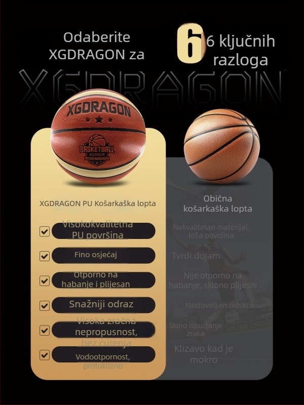 Košarkaška lopta PU, Happy Dragon, prilagodba dostupna, za indoor i outdoor treninge