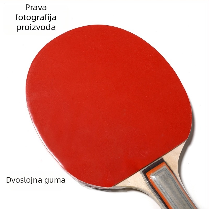 Raketa za stolni tenis Venezon s horizontalnom drškom, poplar ploča, guma s reverznim ljepilom, prilagodljiv logo