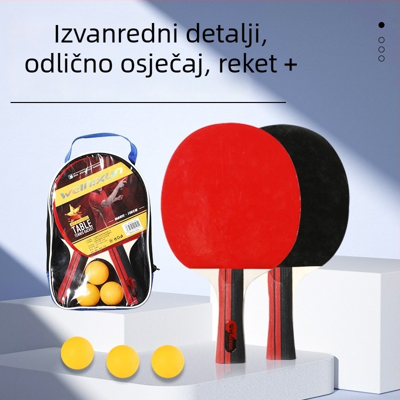 Venezon paket reketa za stolni tenis – profesionalna klasa, baza od poplar drveta, guma reverse glue, horizontalna raketa