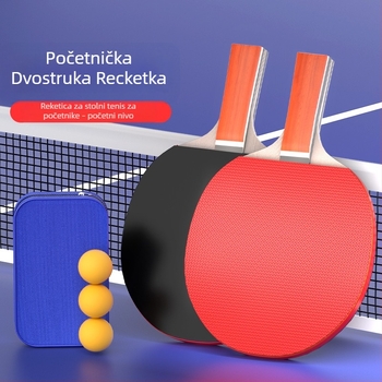 Delhui set raketa za stolni tenis za početnike — direktan udarac, Penhold i Shakehand zahvat, daska od topole, gume s pozitivnim ljepilom