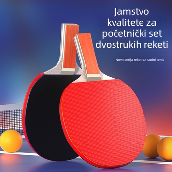 Delhui set raketa za stolni tenis za početnike — direktan udarac, Penhold i Shakehand zahvat, daska od topole, gume s pozitivnim ljepilom