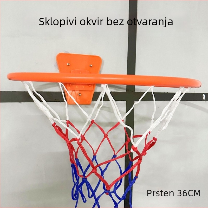 Dječji unutarnji zidni koš za košarku, prilagodljiv, PVC, 300 g, bez bušenja, tiho djeluje.