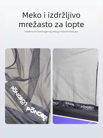Prijenosni stalak za lopte za stolni tenis sa mrežom