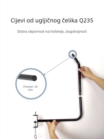 Prijenosni stalak za lopte za stolni tenis sa mrežom