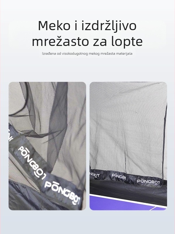 Prijenosni stalak za lopte za stolni tenis sa mrežom