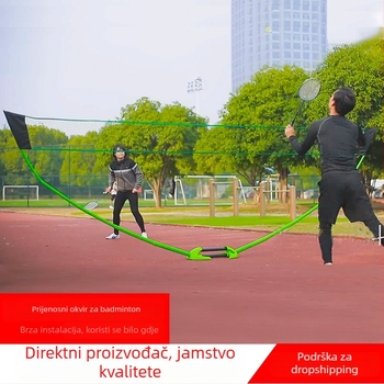Gaiwei prijenosni sklopivi okvir mreže za badminton – za vanjsku upotrebu, pogodan za badminton i druge loptaške sportove