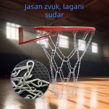 Košarkaški okvir s lancem od lijevanog željeza – soball; Materijal: lijevano željezo; Kategorija: okvir košarke; Primjena: fitness oprema, sportski trendovi, rekreacijski sportovi