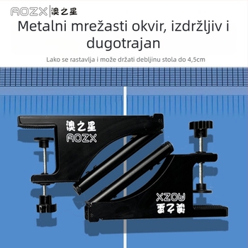 Prijenosna mreža za stolni tenis sa stalkom – pogodna za standardne stolove, univerzalna kompatibilnost
