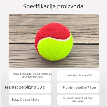 Teniska lopta za obuku za mlade, gumena, podrijetlo Linyi, dostupna prilagodba i tisk logotipa