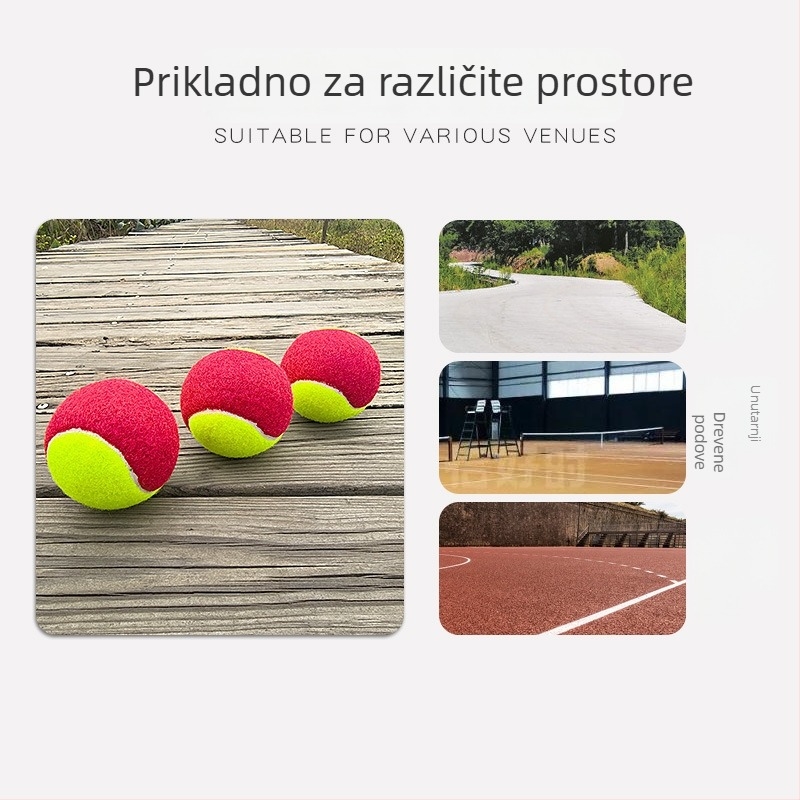 Teniska lopta za obuku za mlade, gumena, podrijetlo Linyi, dostupna prilagodba i tisk logotipa
