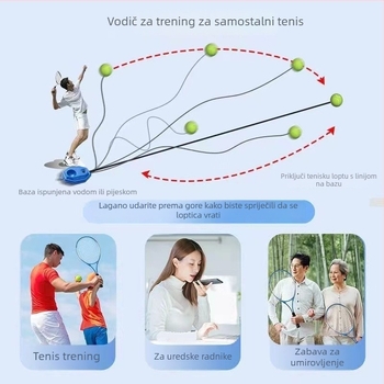 Tenis trener za samostalni trening s automatskim odskokom lopte (Brend: Unique; Materijal: Drugi; Kategorija: Tenis; Prilagodbe: Ne)