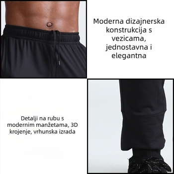 Muške hlače za treniranje košarke, brzosušeće, sve sezone, uski kroj, 95% poliester